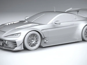 Generic Race Car GT3 2022 Lowpoly 3D Model