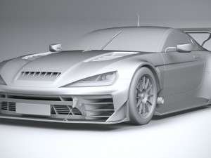 Generic Race Car GT3 2022 Lowpoly 3D मॉडल