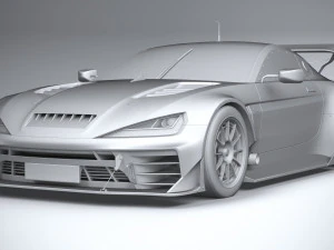 Generic Race Car GT3 2022 Lowpoly 3D Model