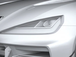 Generic Race Car GT3 2022 Lowpoly 3D Model