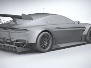 Generic Race Car GT3 2022 Lowpoly 3D Model