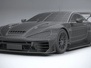 Generic Race Car GT3 2022 Lowpoly 3D Model
