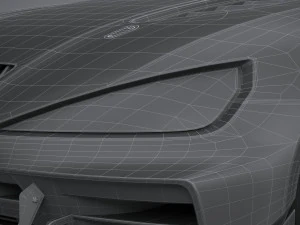 Generic Race Car GT3 2022 Lowpoly 3D Model