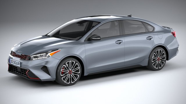 Kia Forte GT 2022 Modello 3D .c4d .max .obj .3ds .fbx .stl .blend