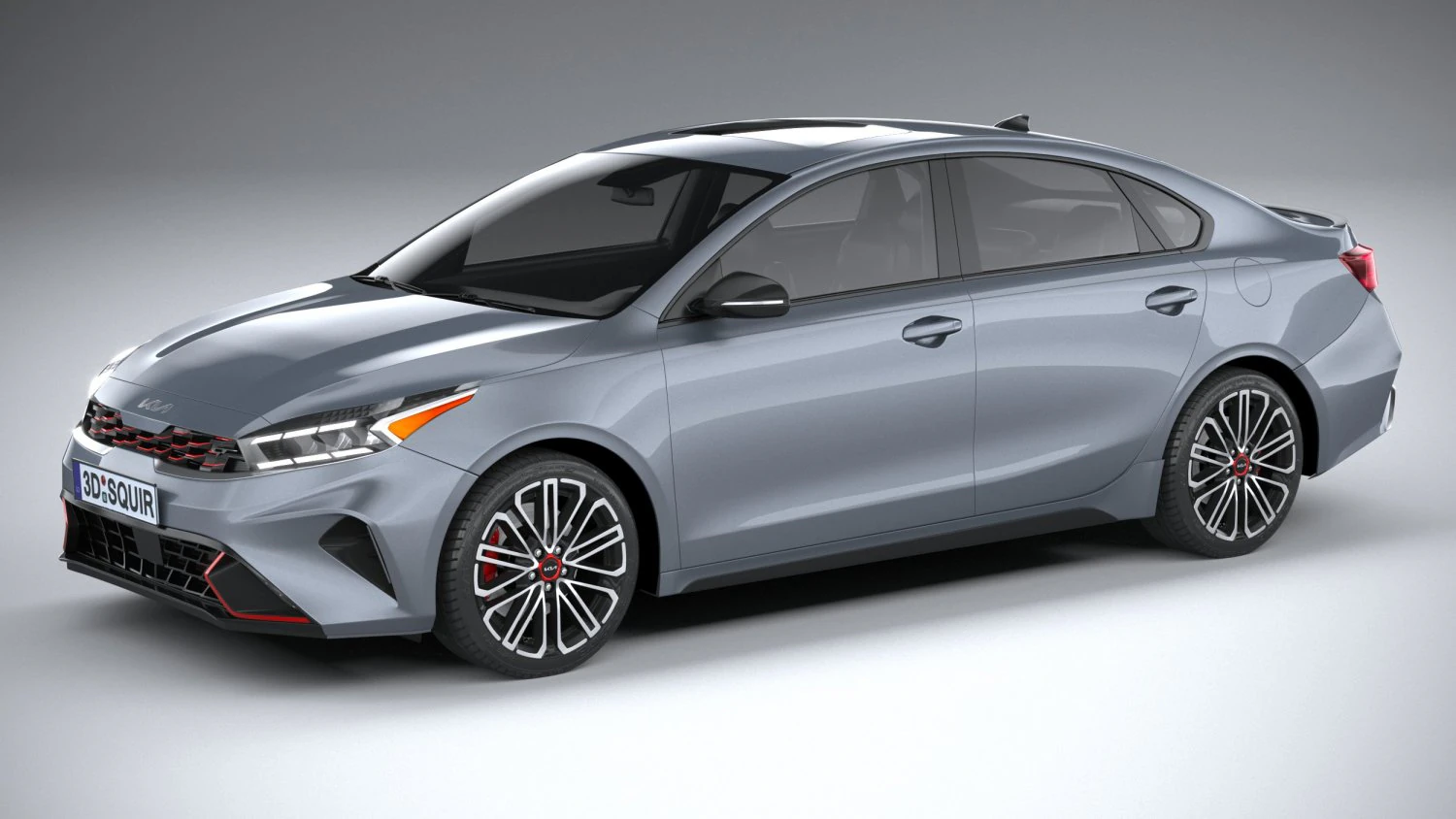 Kia Forte GT 2022 3D Model .c4d .max .obj .3ds .fbx .stl .blend 