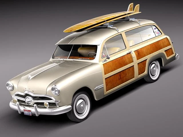 Woody 1949 3D Model .c4d .max .obj .3ds .fbx .stl .blend 