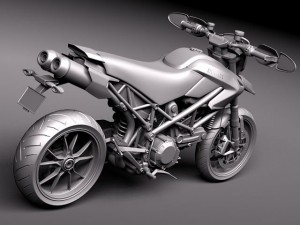 Ducati Hypermotard 1100 EVO 2011 Modello 3D