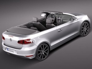 Volkswagen Golf Cabriolet 2012 Modelo 3D