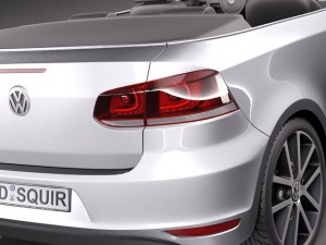Volkswagen Golf Cabriolet 2012 Modelo 3D