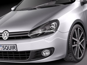 Volkswagen Golf Cabriolet 2012 Modelo 3D
