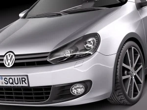 Volkswagen Golf Cabriolet 2012 3D Model