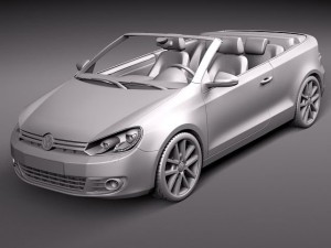 Volkswagen Golf Cabriolet 2012 Modelo 3D
