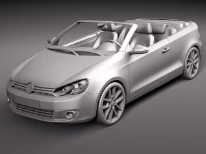 Volkswagen Golf Cabriolet 2012 3D Model