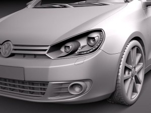 Volkswagen Golf Cabriolet 2012 Modelo 3D