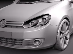 Volkswagen Golf Cabriolet 2012 3D Model