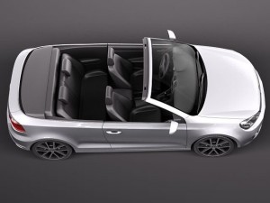 Volkswagen Golf Cabriolet 2012 Modelo 3D