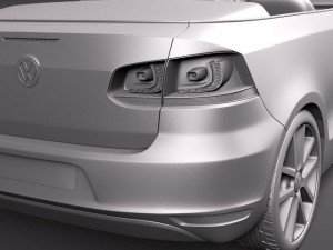Volkswagen Golf Cabriolet 2012 Modelo 3D