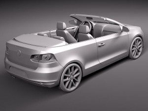 Volkswagen Golf Cabriolet 2012 Modelo 3D