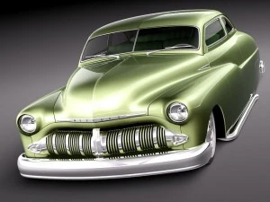 Coupe 1950 Led Sled Custom 3D Model