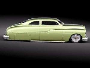 Coupe 1950 Led Sled Custom 3D Model