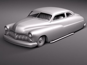 Coupe 1950 Led Sled Custom Modelo 3D
