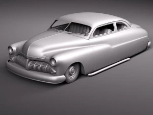 Coupe 1950 Led Sled Custom 3D Model