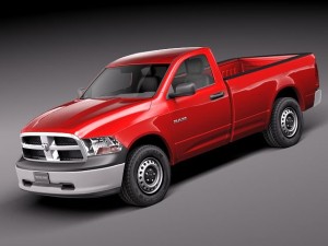 Dodge Ram 2011 Regular Cab Midpoly 3D Model