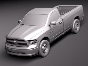 Dodge Ram 2011 Regular Cab Midpoly Modèle 3D