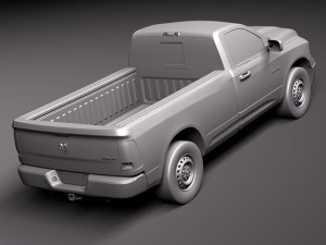 Dodge Ram 2011 Regular Cab Midpoly Modèle 3D