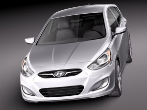 Hyundai Accent Hatchback 2012 Modelo 3D