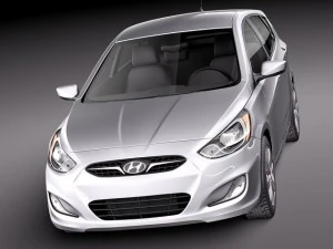 Hyundai Accent Hatchback 2012 3D Model