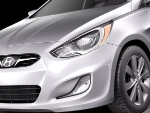 Hyundai Accent Hatchback 2012 Modelo 3D