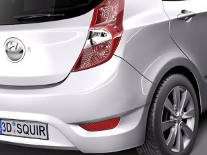 Hyundai Accent Hatchback 2012 Modelo 3D