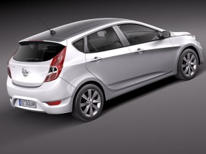 Hyundai Accent Hatchback 2012 Modelo 3D
