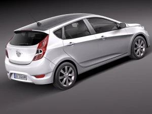 Hyundai Accent Hatchback 2012 3D Model