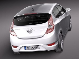 Hyundai Accent Hatchback 2012 Modelo 3D