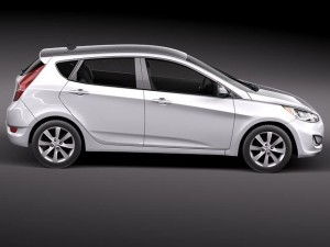 Hyundai Accent Hatchback 2012 Modelo 3D