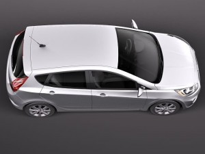 Hyundai Accent Hatchback 2012 Modelo 3D
