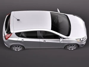 Hyundai Accent Hatchback 2012 3D Model