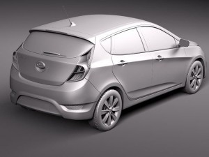 Hyundai Accent Hatchback 2012 Modelo 3D