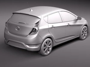Hyundai Accent Hatchback 2012 3D Model