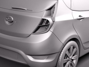 Hyundai Accent Hatchback 2012 Modelo 3D