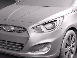 Hyundai Accent Hatchback 2012 Modelo 3D