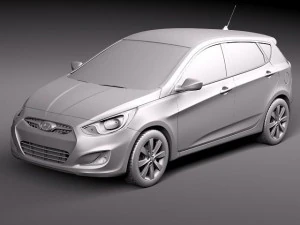 Hyundai Accent Hatchback 2012 3D Model