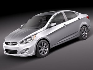Hyundai Accent Sedan 2012 3D Model