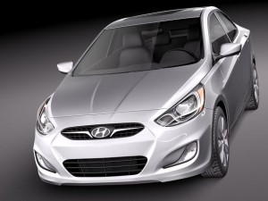 Hyundai Accent Sedan 2012 Modèle 3D