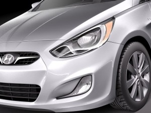 Hyundai Accent Sedan 2012 Modèle 3D