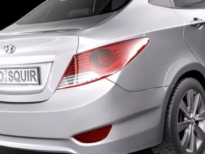 Hyundai Accent Sedan 2012 3D Model