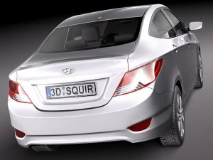 Hyundai Accent Sedan 2012 3D Model