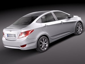 Hyundai Accent Sedan 2012 Modèle 3D